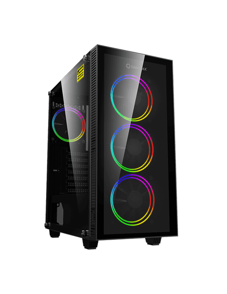 Carcasă PC Gamemax Draco XD, Midi-Tower, Fără PSU, Negru