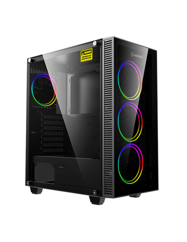 Компьютерный корпус Gamemax Draco XD, Midi-Tower, Без блока питания, Чёрный