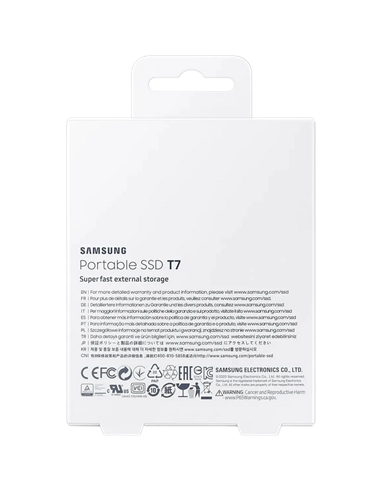 Внешний портативный SSD-накопитель Samsung Portable SSD T7, 2 TB, Grey (MU-PC2T0T/WW)