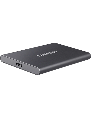 SSD portabil extern Samsung Portable SSD T7, 2 TB, Grey (MU-PC2T0T/WW)