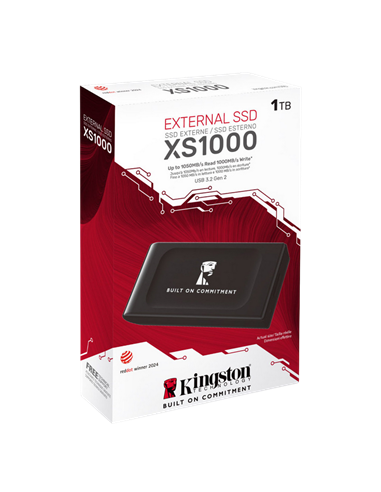 SSD portabil extern Kingston XS1000 BoC, 1 TB, Negru (SXS1000/1000GA)
