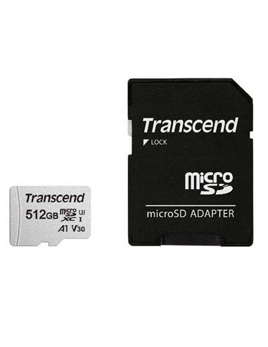 Карта памяти Transcend MicroSDXC Class 10, 512Гб (TS512GUSD300S-A)