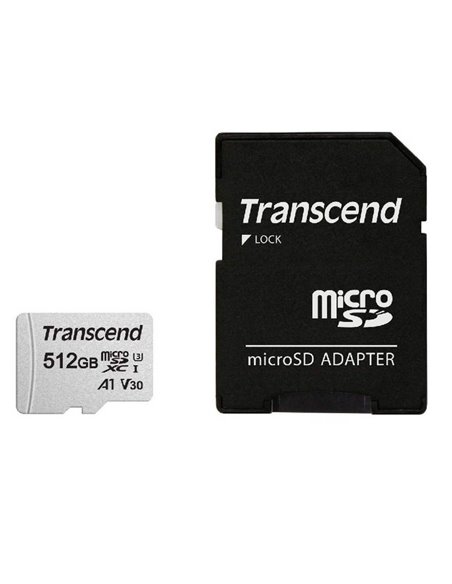 Карта памяти Transcend MicroSDXC Class 10, 512Гб (TS512GUSD300S-A)