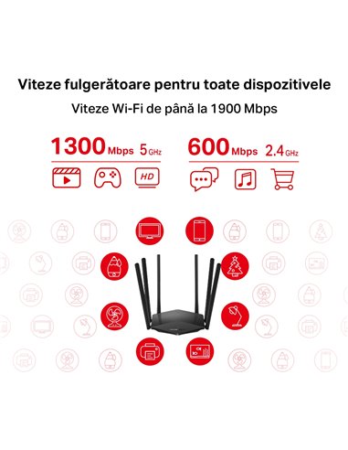 Router fără fir MERCUSYS MR50G, Negru