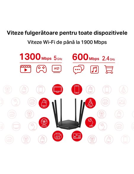 Беспроводной маршрутизатор MERCUSYS MR50G, Чёрный