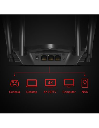 Router fără fir MERCUSYS MR50G, Negru