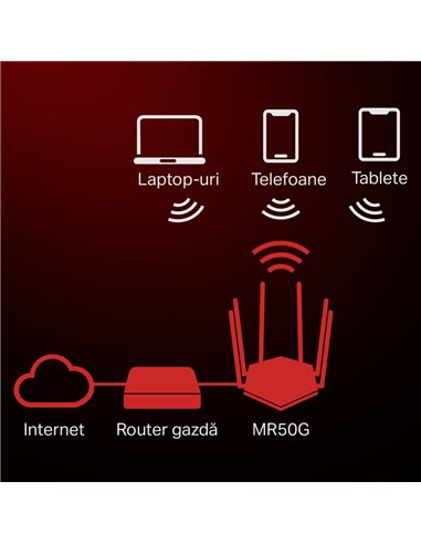 Беспроводной маршрутизатор MERCUSYS MR50G, Чёрный