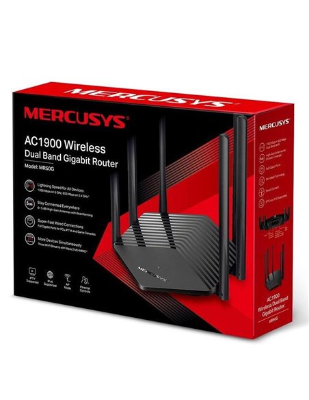 Router fără fir MERCUSYS MR50G, Negru
