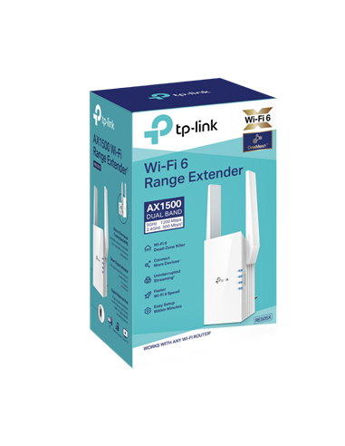 Punct de acces fără fir TP-LINK RE505X, 300 Mbps, 1200 Mbps, Alb