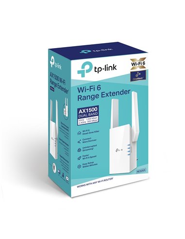 Punct de acces fără fir TP-LINK RE505X, 300 Mbps, 1200 Mbps, Alb