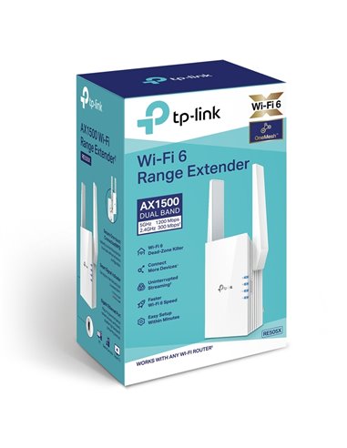 Punct de acces fără fir TP-LINK RE505X, 300 Mbps, 1200 Mbps, Alb