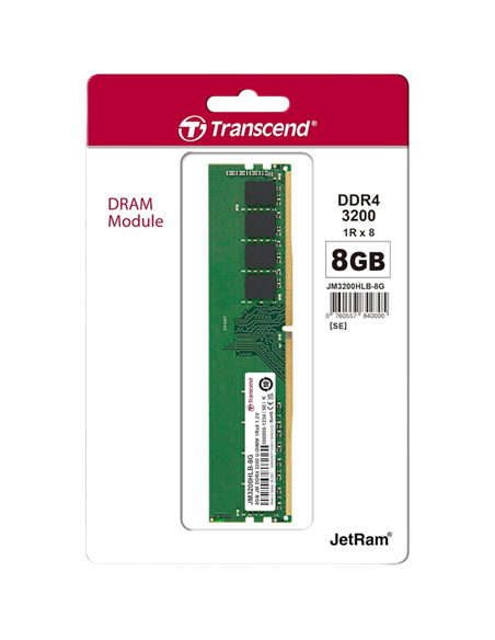 Оперативная память Transcend JM3200HLB-8G, DDR4 SDRAM, 3200 МГц, 8Гб
