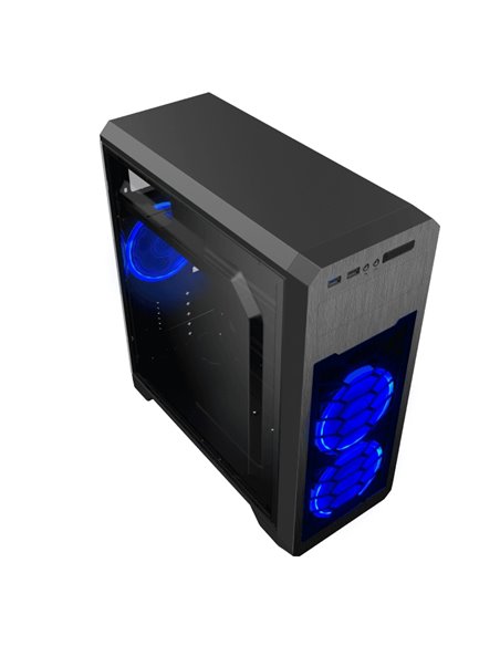 Carcasă PC Gamemax G563, Midi-Tower, Fără PSU, Negru