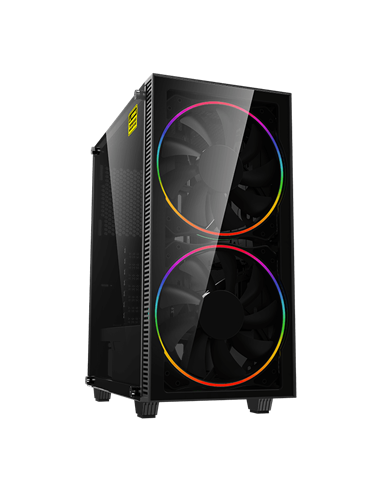 Carcasă PC Gamemax Black Hole, Midi-Tower, Fără PSU, Negru