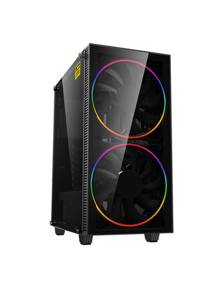 Carcasă PC Gamemax Black Hole, Midi-Tower, Fără PSU, Negru