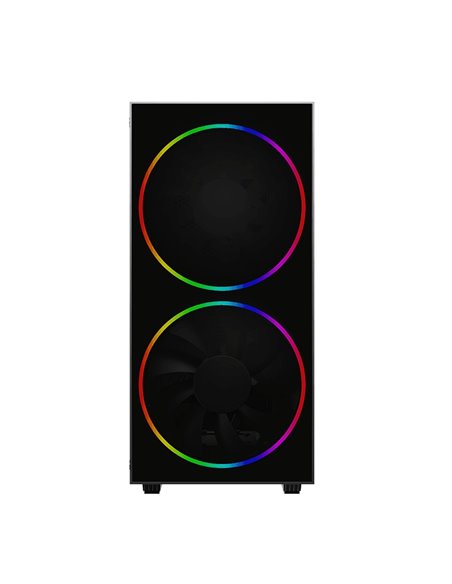Carcasă PC Gamemax Black Hole, Midi-Tower, Fără PSU, Negru