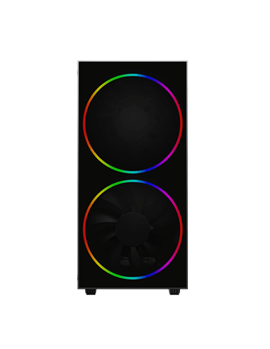Carcasă PC Gamemax Black Hole, Midi-Tower, Fără PSU, Negru