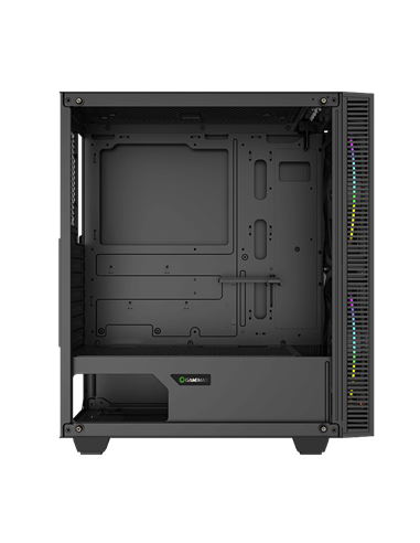 Carcasă PC Gamemax Black Hole, Midi-Tower, Fără PSU, Negru