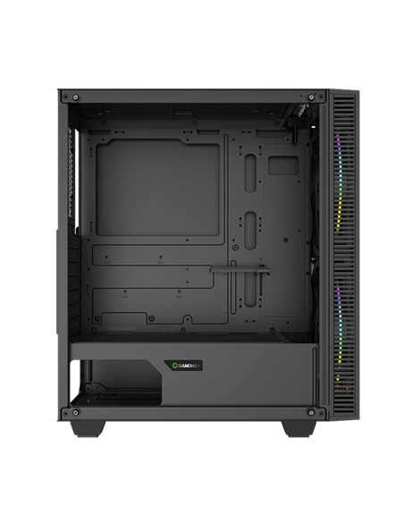 Carcasă PC Gamemax Black Hole, Midi-Tower, Fără PSU, Negru