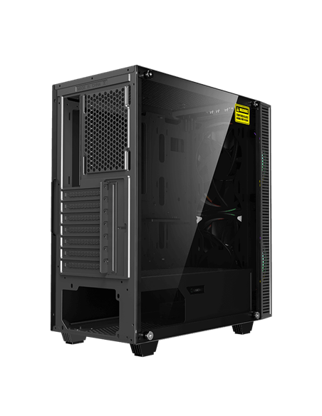 Carcasă PC Gamemax Black Hole, Midi-Tower, Fără PSU, Negru