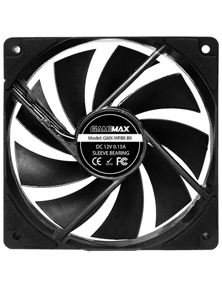 Ventilator PC Gamemax GMX-WFBK BK, 120 mm