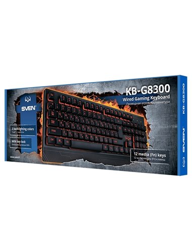 Клавиатура SVEN KB-G8300, Проводное, Чёрный