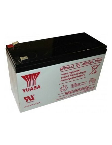 Аккумулятор для резервного питания Yuasa NPW45-12-TW, 12В, 7,5А*ч