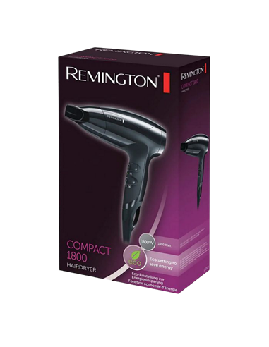 Компактный фен Remington Compact D5000, 1800 Вт, Чёрный