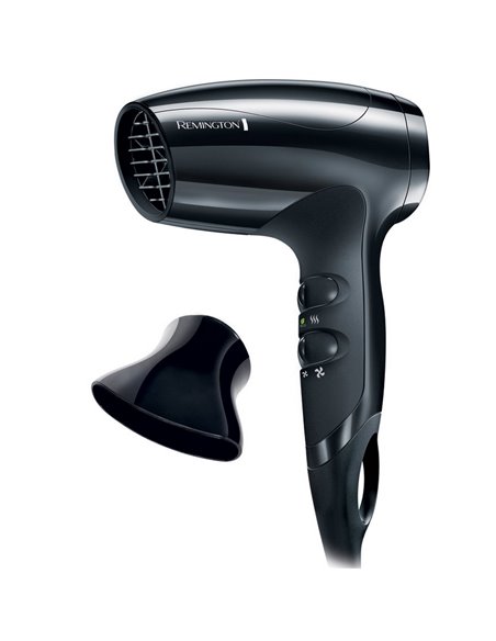 Uscător de păr compact Remington Compact D5000, 1800 W, Negru
