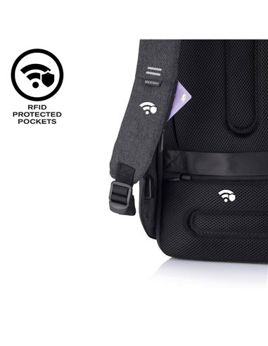 Rucsac pentru Laptop Bobby Hero Small, 13.3", Piele artificială, Negru
