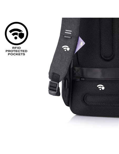 Rucsac pentru Laptop Bobby Hero Small, 13.3", Piele artificială, Negru