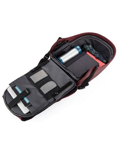 Rucsac pentru Laptop Bobby Hero Small, 13.3", Piele artificială, Roșu