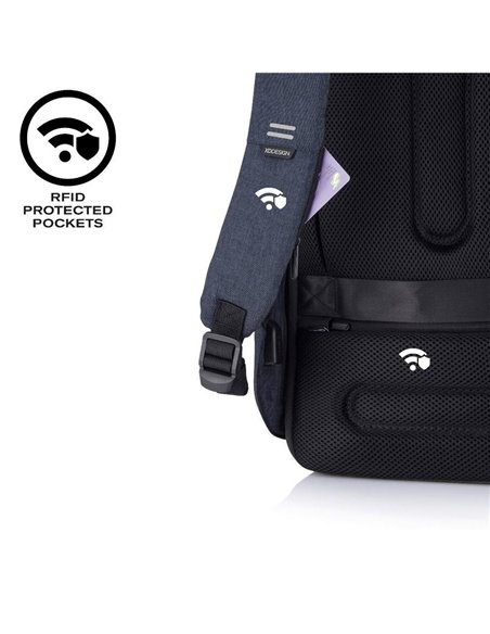 Rucsac pentru Laptop Bobby Hero Small, 13.3", Piele artificială, Albastru închis