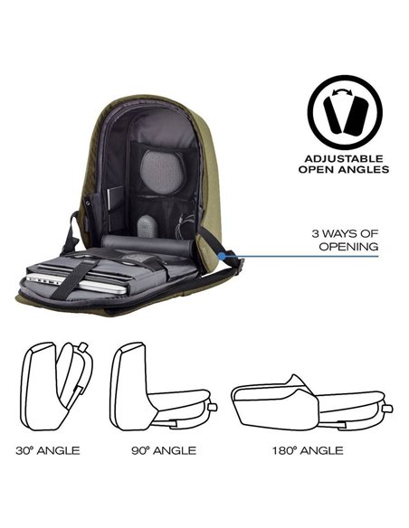 Rucsac pentru Laptop Bobby Hero Small, 13.3", Piele artificială, Negru