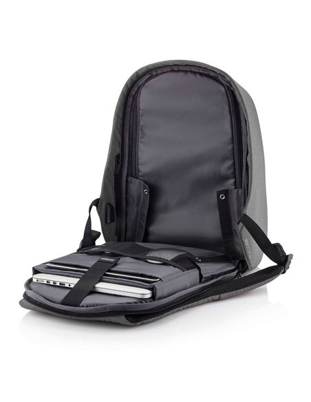 Rucsac pentru Laptop Bobby Hero XL, 17", Piele artificială, Gri