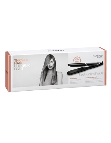 Выпрямитель для волос BaByliss Sleek Control Wide ST397E, Чёрный