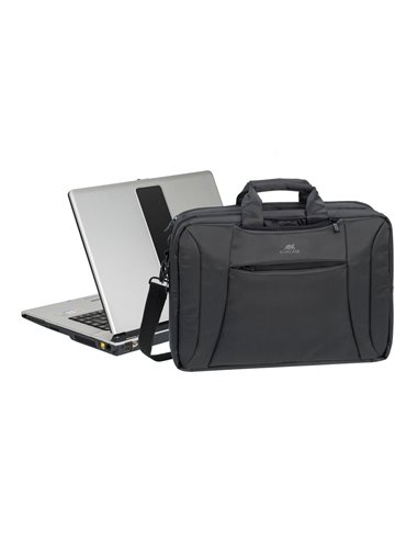 Geantă pentru Laptop RivaCase Central, 16", Poliester, Negru