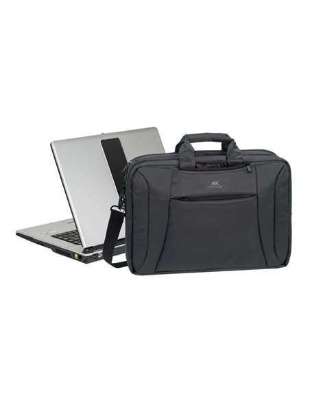 Geantă pentru Laptop RivaCase Central, 16", Poliester, Negru