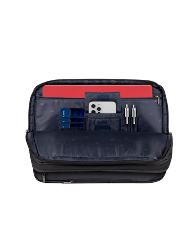 Geantă pentru Laptop RivaCase Central, 16", Poliester, Negru
