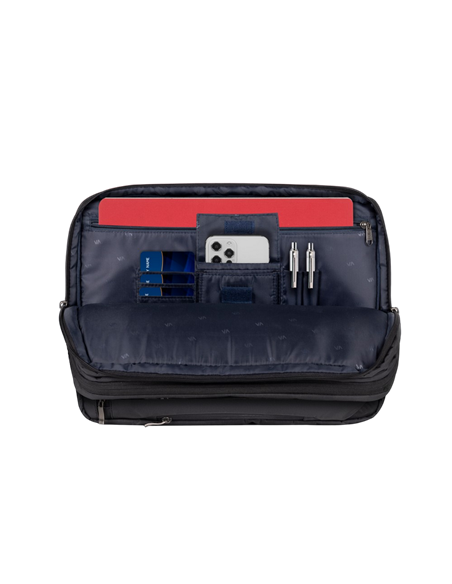 Geantă pentru Laptop RivaCase Central, 16", Poliester, Negru