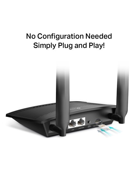 Беспроводной маршрутизатор TP-LINK TL-MR100, 4G, Чёрный