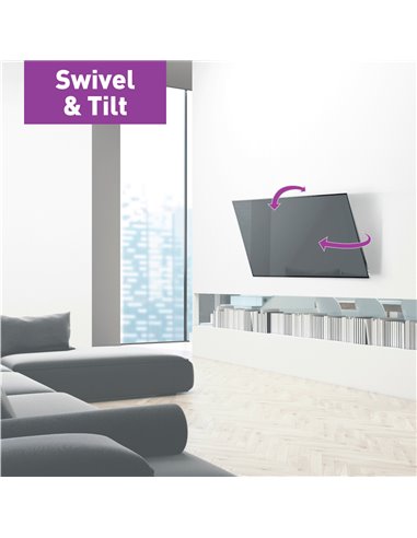 Suport TV de perete BARKAN BM320, Negru