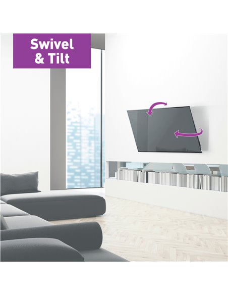Suport TV de perete BARKAN BM320, Negru