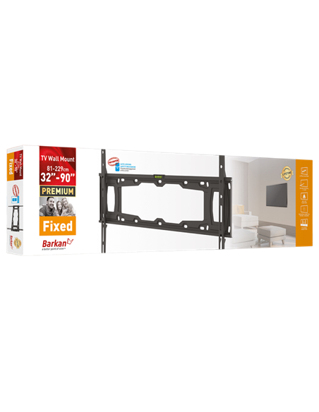Suport fixat pe perete BARKAN E400+, Negru