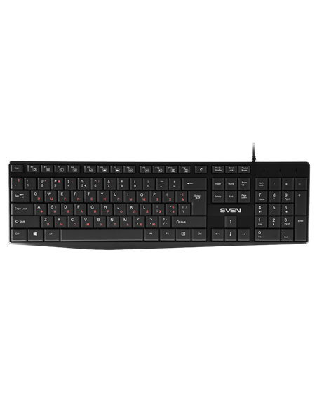 Tastatură SVEN KB-S305, Cu fir, Negru