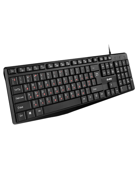 Клавиатура SVEN KB-S305, Проводное, Чёрный