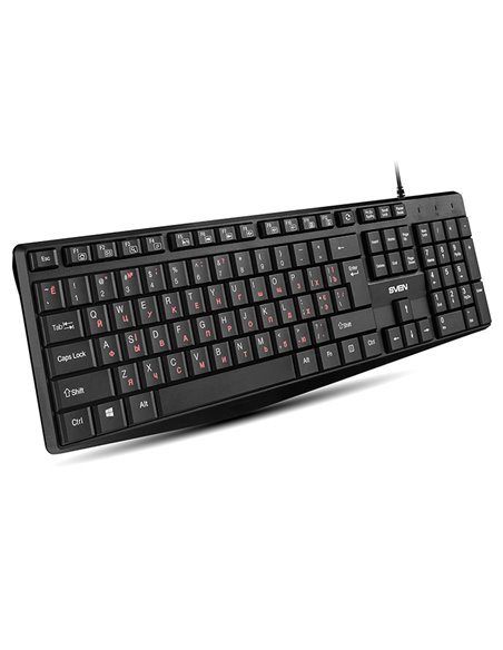 Tastatură SVEN KB-S305, Cu fir, Negru