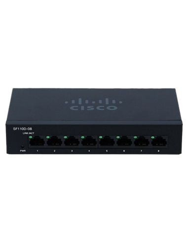 Switch de rețea Cisco SF110D-08, 8x 10/100 Mbps
