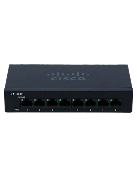 Switch de rețea Cisco SF110D-08, 8x 10/100 Mbps