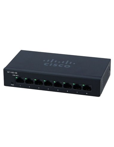 Switch de rețea Cisco SF110D-08, 8x 10/100 Mbps